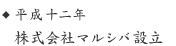 平成十二年 株式会社マルシバ設立